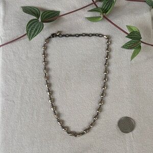 Taupe Natural Pearl-Look Beaded Necklace